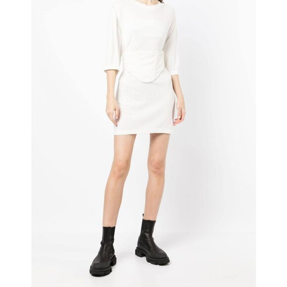 Dion Lee White Cotton Corset Tunic Top - Picture 1 of 13